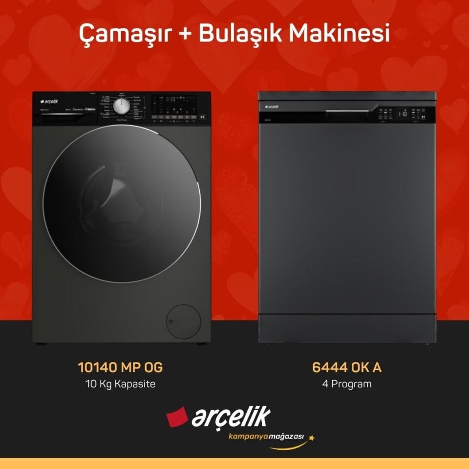 ARÇELİK 10140 MP OG Çamaşır Makinesi - 6444 OK A Bulaşık Makinesi