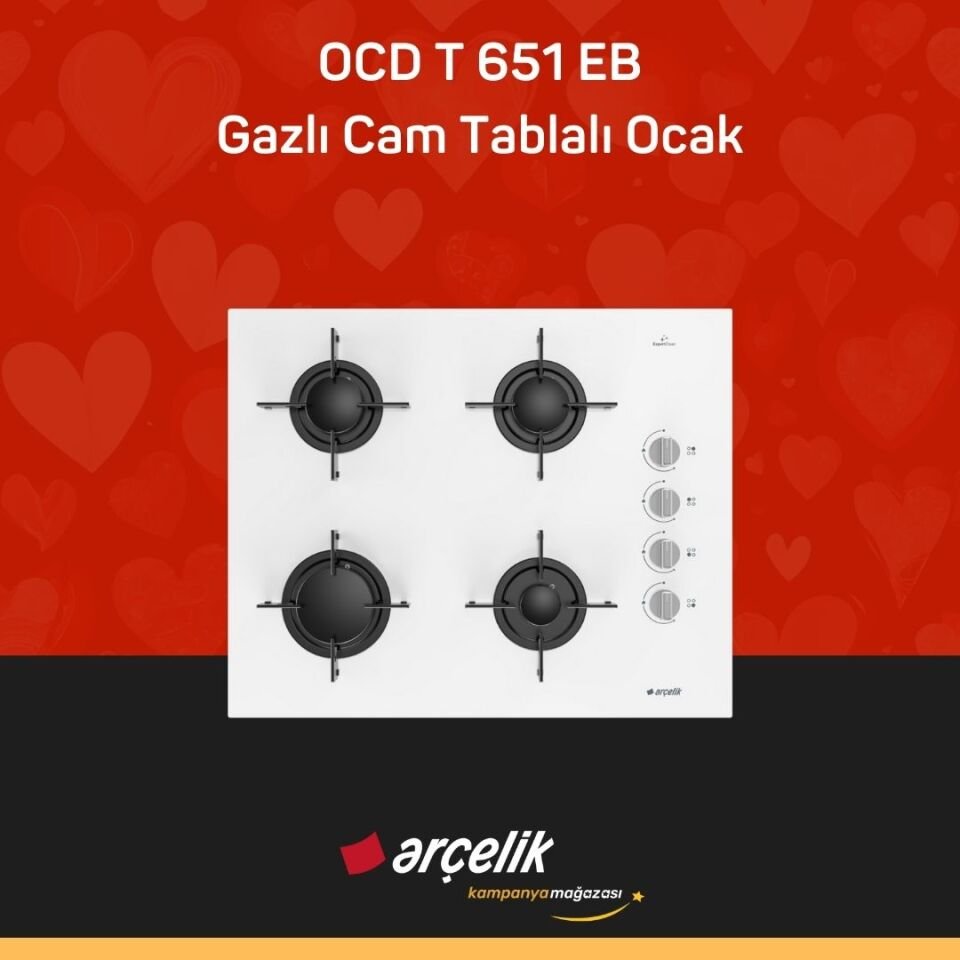 ARÇELİK BEYAZ ANKASTRE SET ( ADE 606-2 B - AFC 341 B - OCD T 651 EB )