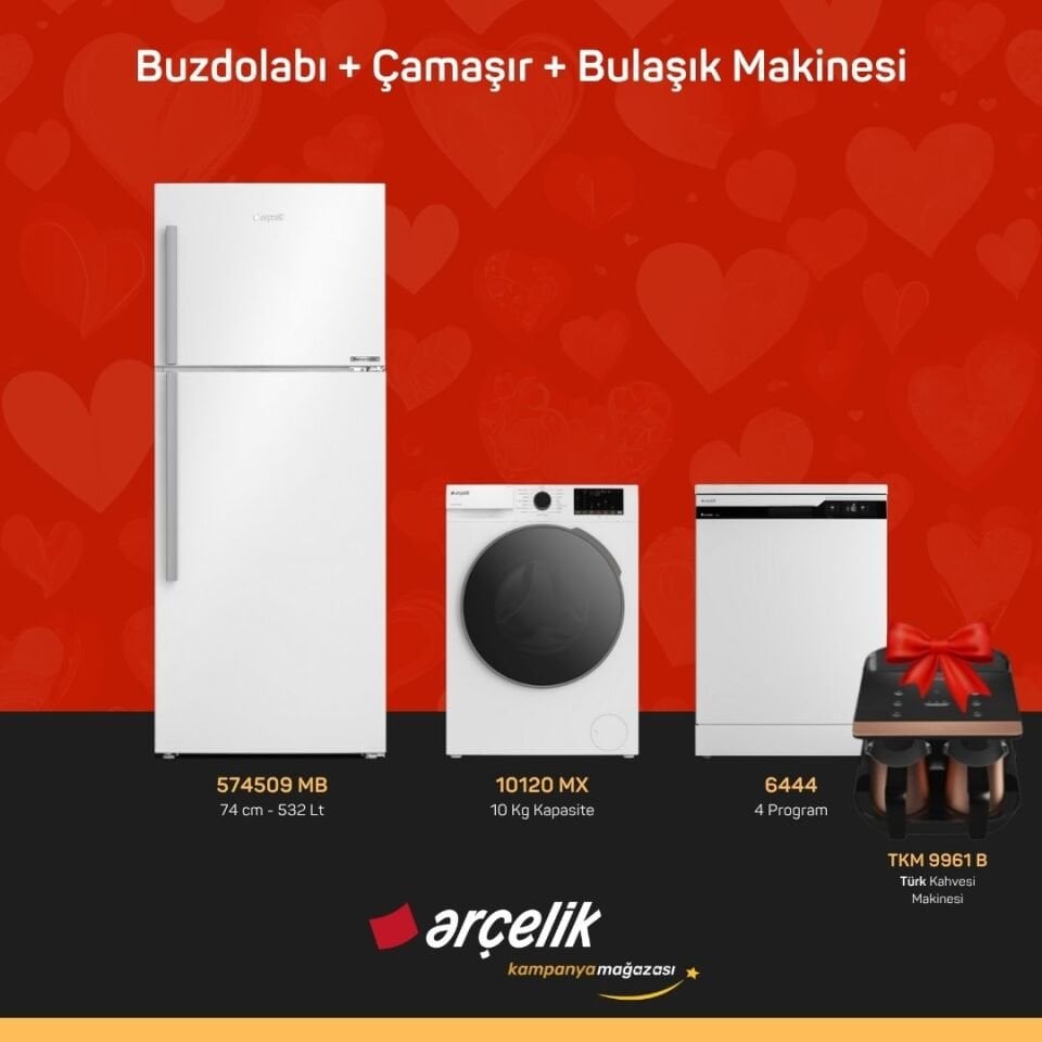 ARÇELİK 3'Lü Çeyiz Paketi ( 574509 MB - 10120 MX - 6444 - TKM 9961 B )