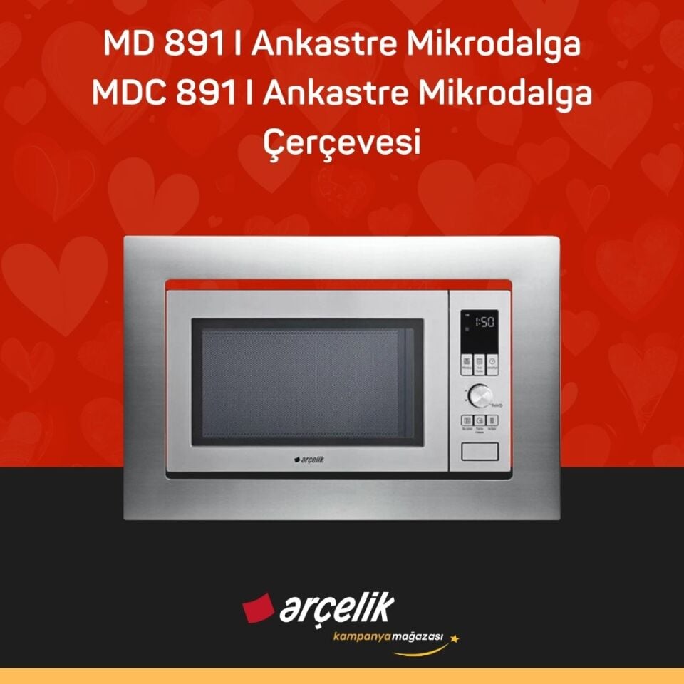 ARÇELİK MD 891 I Ankastre Mikrodalga - MDC 891 I Ankastre Mikrodalga Çerçevesi