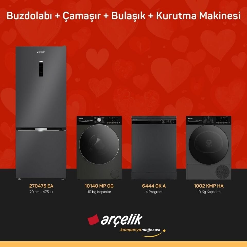 ARÇELİK 4'lü Çeyiz Paketi ( 270475 EA - 10140 MP OG - 6444 OK A - 1002 KMP HA )