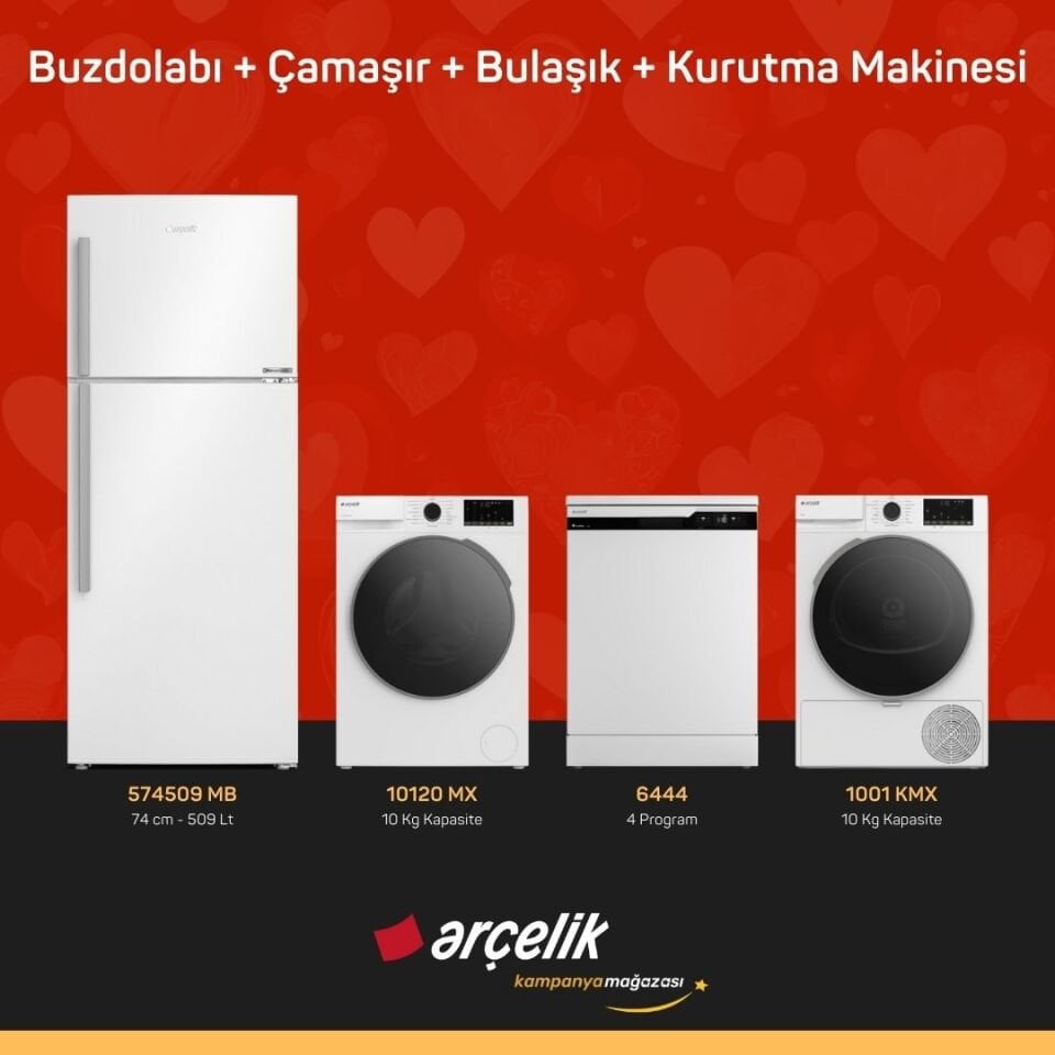 ARÇELİK 4'lü Çeyiz Paketi ( 574509 MB - 10120 MX - 6444 - 1001 KMX )