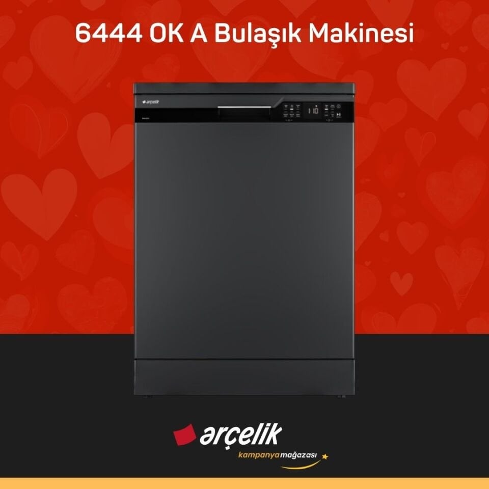 ARÇELİK 6444 OK A 4 Programlı Bulaşık Makinesi